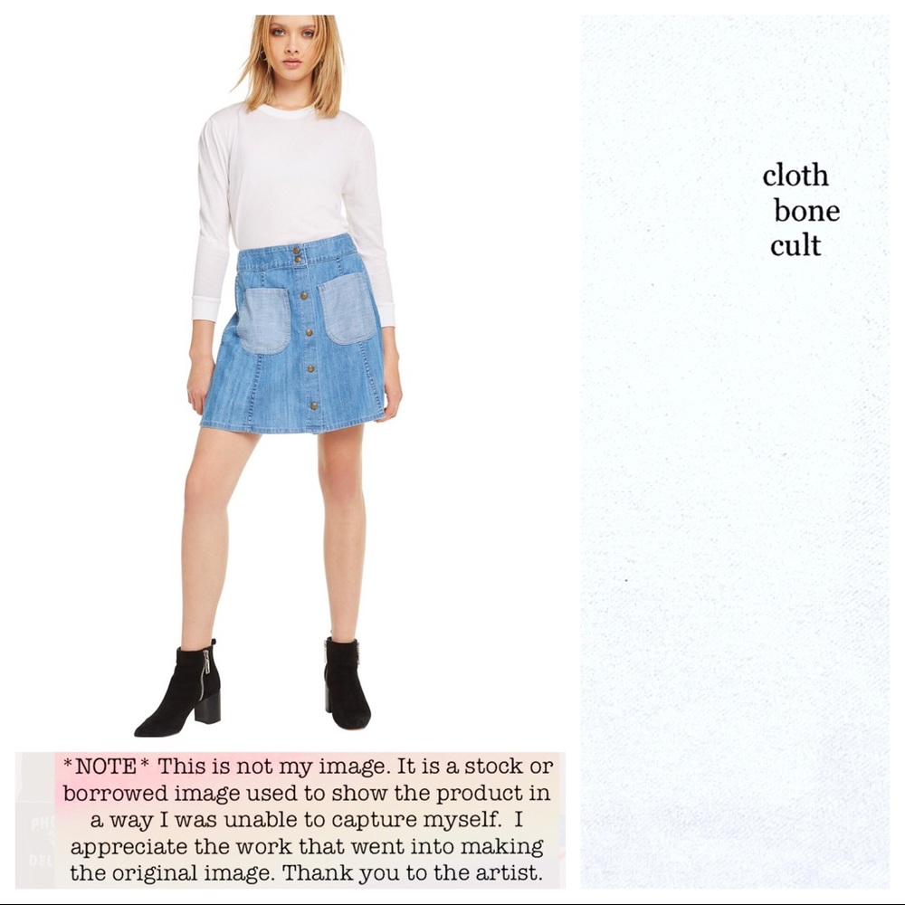 ✨NWT✨ WILDFOX💋🦊 “Frankie” Denim Mini SKIRT - Picture 2 of 7